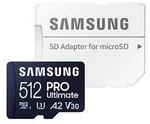 SAMSUNG Speicherkarte microSD PRO Ultimate 512 GB SAMSUNG Speicherkarte microSD PRO Ultimate 512 GB
