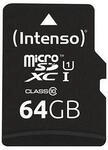 Intenso Speicherkarte microSDXC-Card PREMIUM 64 GB Intenso Speicherkarte microSDXC-Card PREMIUM 64 GB
