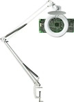 unilux ZOOM LED Lupenleuchte wei&szlig; 7,7 W mit Tischklemme