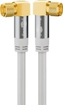 goobay F-Stecker SAT-Kabel 1,0 m wei&szlig;, 1 St.