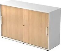 HAMMERBACHER Schiebet&uuml;renschrank Prokura, V1752S/W/E/RE wei&szlig;, eiche 1...