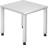 HAMMERBACHER QS08 h&ouml;henverstellbarer Schreibtisch wei&szlig; quadratisch,...