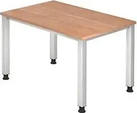 HAMMERBACHER QS12 h&ouml;henverstellbarer Schreibtisch nussbaum rechteckig,