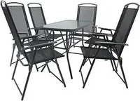 VCM my garden Sitzgruppe anthrazit Textilene, Metall, 7-teilig