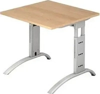 HAMMERBACHER Savona h&ouml;henverstellbarer Schreibtisch eiche quadratisch,