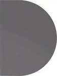 HAMMERBACHER Verbindungsplatte KA60 lichtgrau, halbrund 60,0 x 80,0 x 2,5 cm