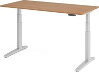 HAMMERBACHER XBHM16 elektrisch h&ouml;henverstellbarer Schreibtisch nussbaum rechteckig,