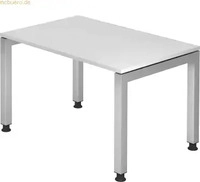 HAMMERBACHER Prokura h&ouml;henverstellbarer Schreibtisch wei&szlig; rechteckig,