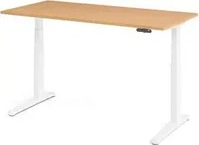 HAMMERBACHER XBHM16 elektrisch h&ouml;henverstellbarer Schreibtisch buche rechteckig,