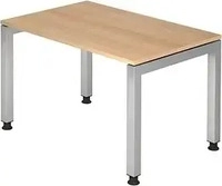 HAMMERBACHER JS12 h&ouml;henverstellbarer Schreibtisch eiche rechteckig, 4-Fu&szlig;-Gestell