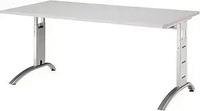 HAMMERBACHER FS16 h&ouml;henverstellbarer Schreibtisch lichtgrau rechteckig,