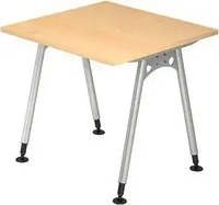 HAMMERBACHER AS08 h&ouml;henverstellbarer Schreibtisch ahorn quadratisch, A-Fu&szlig;-Gestell