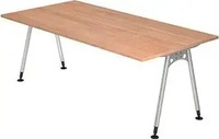 HAMMERBACHER AS2E h&ouml;henverstellbarer Schreibtisch nussbaum rechteckig,