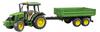 bruder John Deere 5115 M Traktor mit Bordwandanhänger 2108 Spielzeugauto