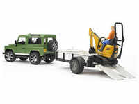 bruder Land Rover Defender Station Wagon mit Einachshänger 2593 Spielzeugauto