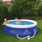 HAPPY PEOPLE Quick-Up-Pool 3681,0 l blau 300,0 x 76,0 cm