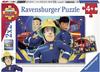 Ravensburger Feuerwehrmann Sam Sam hilft dir in der Not Puzzle, 2 x 24 Teile