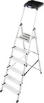 KRAUSE Stehleiter einseitig MONTO Secury mit Multi-Grip silber 6 Stufen, H: 210,0 cm