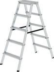 MUNK Stehleiter beidseitig 11235 silber 2x 5 Stufen, H: 116,0 cm