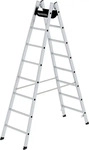 MUNK Stehleiter beidseitig 33016 silber 2x 8 Sprossen, H: 240,0 cm