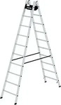 MUNK Stehleiter beidseitig 33020 silber 2x 10 Sprossen, H: 295,0 cm
