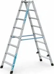 ZARGES Stehleiter beidseitig Nova B silber 2x 8 Stufen, H: 184,0 cm