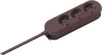 BACHMANN SMART 3-fach Steckdosenleiste 3,0 m braun