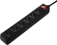 hama 6-fach Steckdosenleiste mit Schalter 1,4 m schwarz