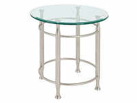 HAKU Möbel Beistelltisch Glas silber 50,0 x 50,0 x 52,0 cm