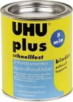 UHU PLUS SCHNELLFEST Binder 2 Komponenten-Kleber 855,0 g, 1 St. glasklar
