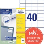 AVERY Zweckform 3651-200, AVERY Zweckform Etiketten 3651-200 wei&szlig; 52,5 x 29,7...