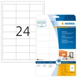 Herma 4820, HERMA Etiketten 4820 wei&szlig; 66,0 x 33,8 mm, 25 Blatt