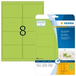 Herma 5147, HERMA Etiketten 5147 gr&uuml;n 99,1 x 67,7 mm, 20 Blatt neongr&uuml;n
