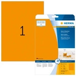 Herma 5149, HERMA Etiketten 5149 orange 210,0 x 297,0 mm, 20 Blatt neon-orange