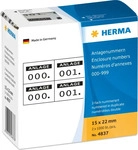 Herma 4837, HERMA Klebenummern 4837 Zahlen, wei&szlig;/schwarz 15,0 x 22,0 mm,...