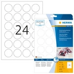 Herma 4234, HERMA Sicherheitsetiketten 4234 wei&szlig; 40,0 x 40,0 mm, 25 Blatt