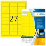 Herma 8031, HERMA wetterfeste Folienetiketten 8031 gelb 63,5 x 29,6 mm, 25 Blatt