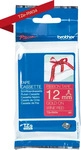 Brother TZERW34, brother Textil-Schriftband TZe-RW34 TZERW34, 12 mm, gold auf rot, 1