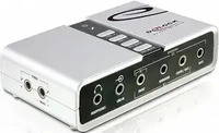 DeLOCK 61803 Sound Box 7.1 USB 2.0 B/3,5 mm Adapter silber