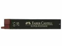 FABER-CASTELL SUPER-POLYMER Bleistiftminen schwarz 2B 0,5 mm, 12 St.
