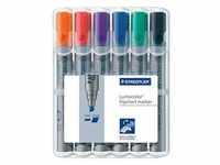 STAEDTLER Lumocolor Flipchart-Marker farbsortiert 2,0 - 5,0 mm, 6 St. 356 B WP6