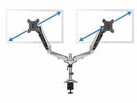 DIGITUS Monitor-Halterung DA-90353 silber für 2 Monitore, Tischklemme