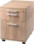 HAMMERBACHER Gradeo Rollcontainer nussbaum 3 Ausz&uuml;ge 42,8 x 58,0 x 59,0 cm