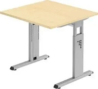 HAMMERBACHER Gradeo h&ouml;henverstellbarer Schreibtisch ahorn quadratisch,