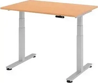HAMMERBACHER XDSM12 elektrisch h&ouml;henverstellbarer Schreibtisch buche rechteckig,