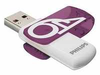 PHILIPS USB-Stick Vivid lila, weiß 64 GB FM64FD05B/00