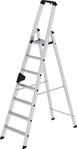 MUNK Stehleiter einseitig 40107 silber 7 Stufen, H: 205,0 cm