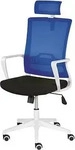 Mayer B&uuml;rostuhl mySTUDIO, 2377 502 Stoff blau, Gestell wei&szlig; blau/schwarz
