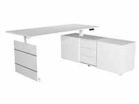 Kerkmann Move 3 elektrisch höhenverstellbarer Schreibtisch weiß rechteckig,