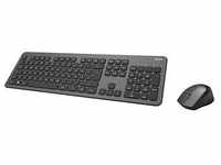 hama KMW-700 Tastatur-Maus-Set kabellos silber, weiß 00182676